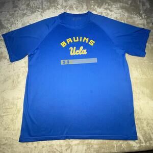 UNDER ARMOUR UCLA Bruins Men’s Blue/Gold Loose Fit Moisture-Wick T-Shirt Tee SLD